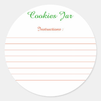 Etiketten voor "Cookies Jar"-instructies