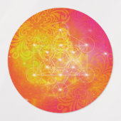 Etiketten voor de bloei van de aarde, geometrische labels (Design 2)