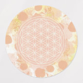 Etiketten voor de bloei van de aarde, geometrische labels (Design 1)