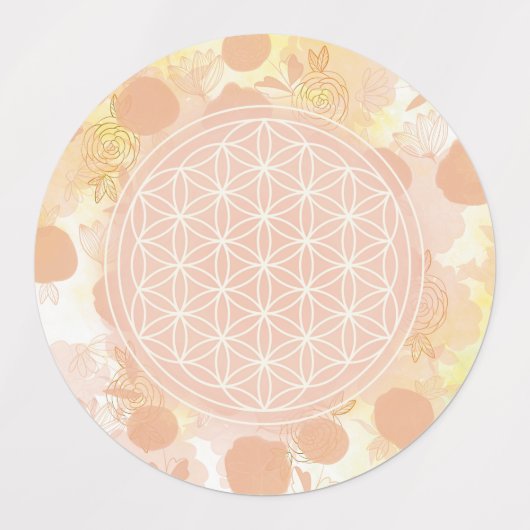 Etiketten voor de bloei van de aarde, geometrische labels (Design 1)