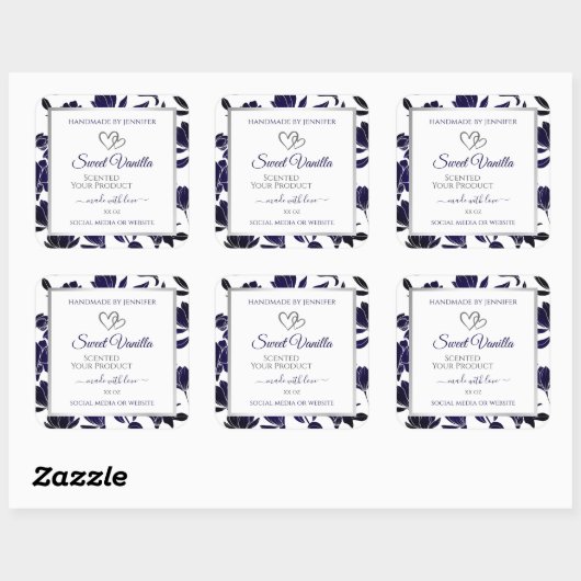 Etiketten voor de verpakking van blauwe en witte F (Vel)