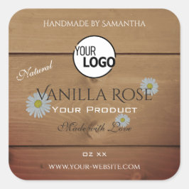 Etiketten voor de verpakking van houtkorrels bloem