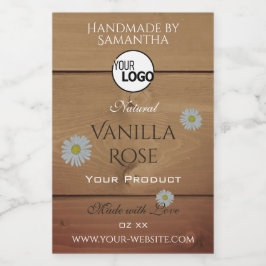 Etiketten voor de verpakking van houtkorrels bloem