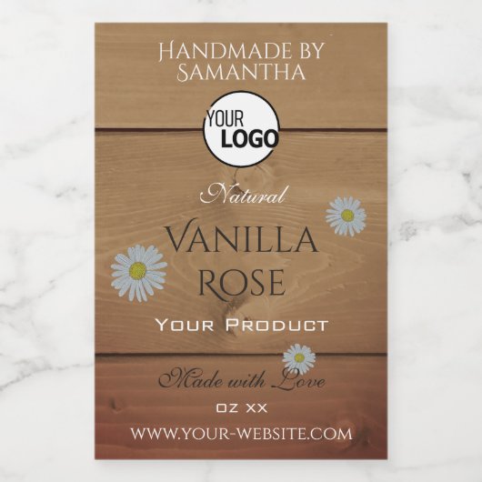 Etiketten voor de verpakking van houtkorrels bloem (Enkel label)