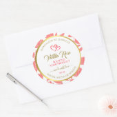 Etiketten voor de verpakking van roze en goudbloem (Envelop)