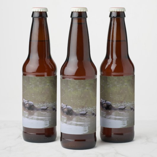 Etiketten voor flesjes met schildpad (Flessen)