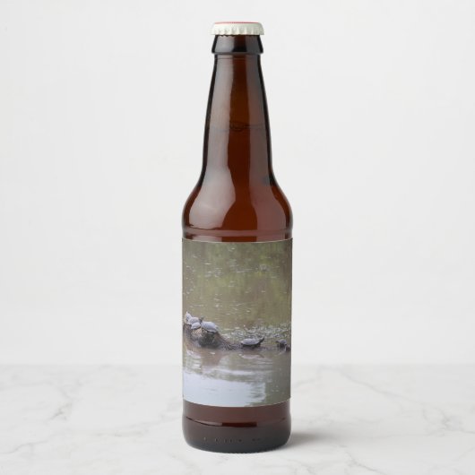 Etiketten voor flesjes met schildpad (Voorkant)