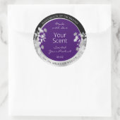 Etiketten voor flessenproducten Paars en zilver (Tas)