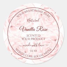 Etiketten voor flessenverpakking Lichte roze Rozen
