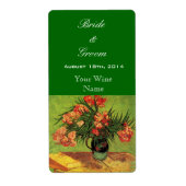 Etiketten voor  florale bruiloft (Voorkant)