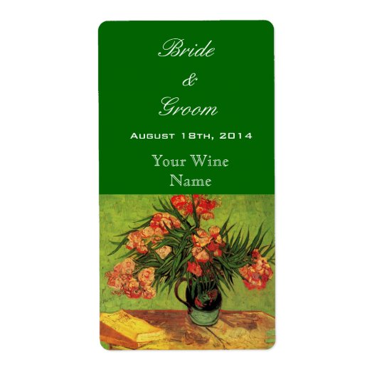 Etiketten voor  florale bruiloft (Voorkant)