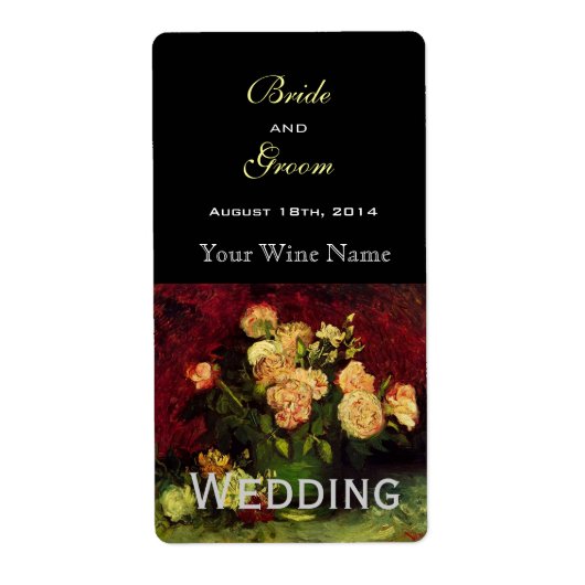 Etiketten voor  florale bruiloft (Voorkant)