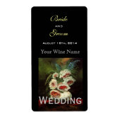 Etiketten voor  florale bruiloft (Voorkant)