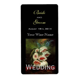 Etiketten voor  florale bruiloft