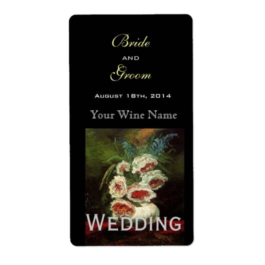 Etiketten voor  florale bruiloft (Voorkant)