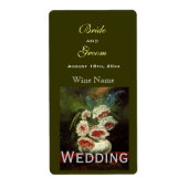 Etiketten voor  florale bruiloft (Voorkant)