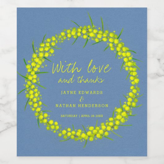 Etiketten voor geelbloem voor waterverf (Enkel label)