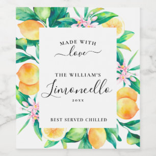 Etiketten voor gepersonaliseerde Homemade Limoncel