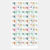 Etiketten voor gepersonaliseerde namen van gekleur labels (Vel)