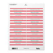 Etiketten voor gestreepte bruinkoolwaterflessen op (Full Sheet)