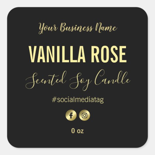 Etiketten voor gewone zwarte producten (Voorkant)