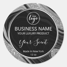 Etiketten voor glitter Agate Black en Silver Body 