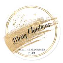 Etiketten voor gouden folie goudkleurige Kerst sti