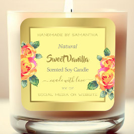 Etiketten voor goudgele Floral Rozen