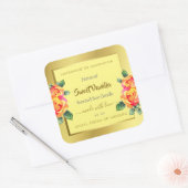 Etiketten voor goudgele Floral Rozen (Envelop)
