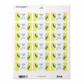 Etiketten voor groene bonen geel gegiet retro-voed (Full Sheet)