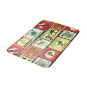 Etiketten voor  groenten en fruit badmat (Gekanteld)