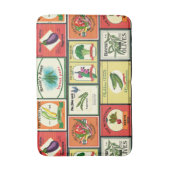 Etiketten voor  groenten en fruit badmat (Voorkant Verticaal)