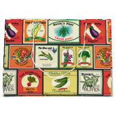 Etiketten voor  groenten en fruit groot cadeauzakje (Voorkant)