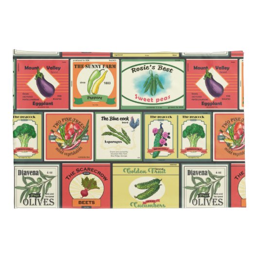 Etiketten voor  groenten en fruit kussensloop (Achterkant-Rechts)