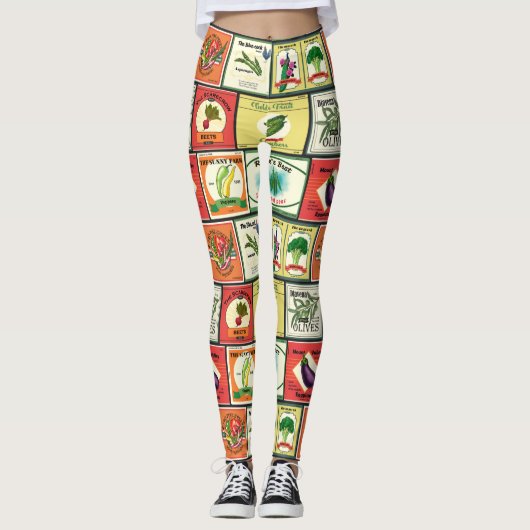 Etiketten voor  groenten en fruit leggings (Voorkant)