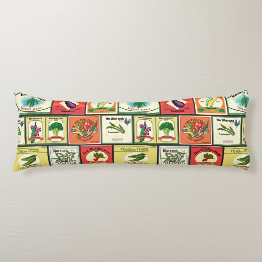 Etiketten voor groenten en fruit lichaamskussen (Voorkant)