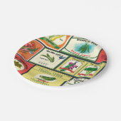 Etiketten voor groenten en fruit papieren bordje (Gekanteld)