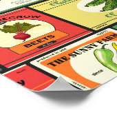 Etiketten voor  groenten en fruit poster (Hoek)