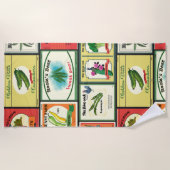 Etiketten voor  groenten en fruit strandlaken (Voorkant)