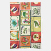 Etiketten voor  groenten en fruit theedoek (Verticaal)