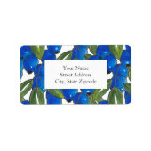 Etiketten voor 'handgeschreven blauwbes' (Voorkant)