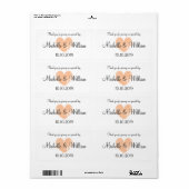 Etiketten voor -hartentrouwwater voor flessen (Full Sheet)