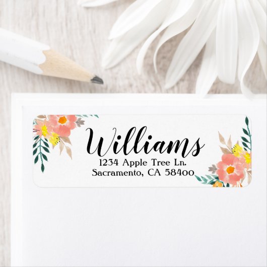 Etiketten voor het kantooradres van de waterverf F (Insitu)