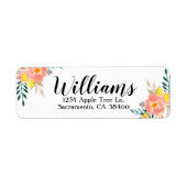 Etiketten voor het kantooradres van de waterverf F (Voorkant)