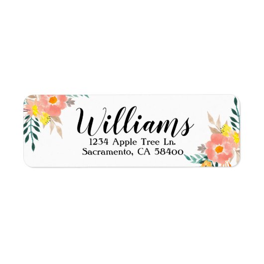 Etiketten voor het kantooradres van de waterverf F (Voorkant)