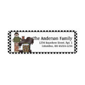 Etiketten voor het landprim-inlegadres (Voorkant)