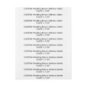 Etiketten voor het retouradres van de douane: 0,62 (Vel)