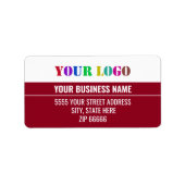 Etiketten voor het retouradres van de Logo van het (Voorkant)