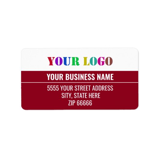 Etiketten voor het retouradres van de Logo van het (Voorkant)