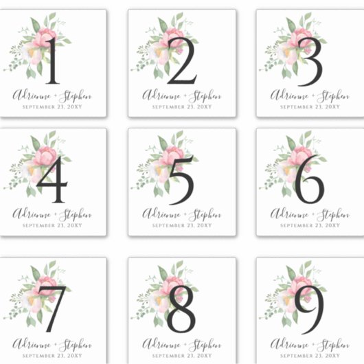 Etiketten voor het tabelnummer voor wijnflessen Ro Sticker (Voorkant)